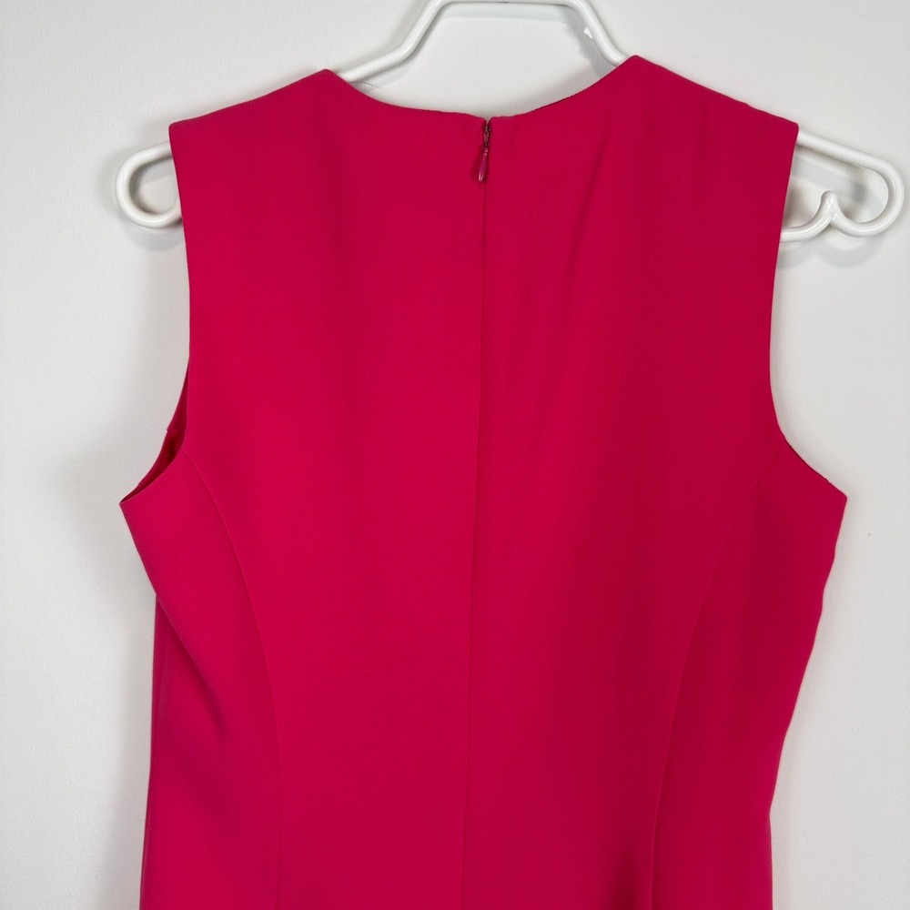VINTAGE Pendleton Hot Pink Sleeveless Sheath Dress Size 4 Made in USA - Picture 8 of 10